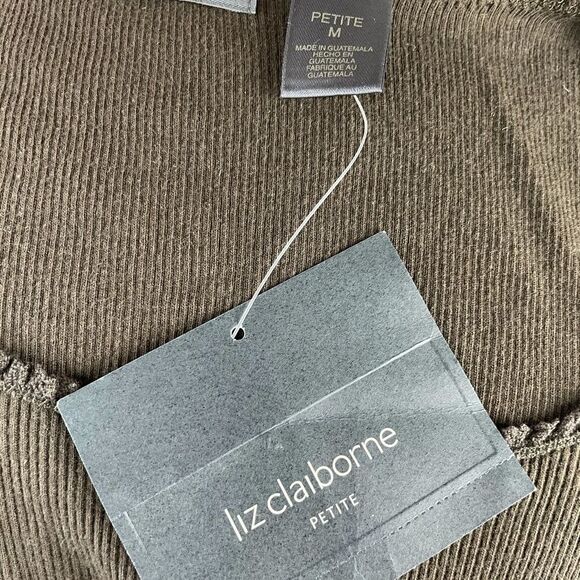 NWT Liz Claiborne Brown Tank Top Size Petite M - Picture 6 of 7